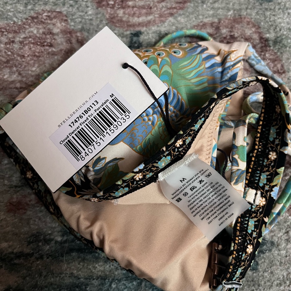 NWT Spell Cloud Dancer Triangle Bikini Top - Picture 11 of 15